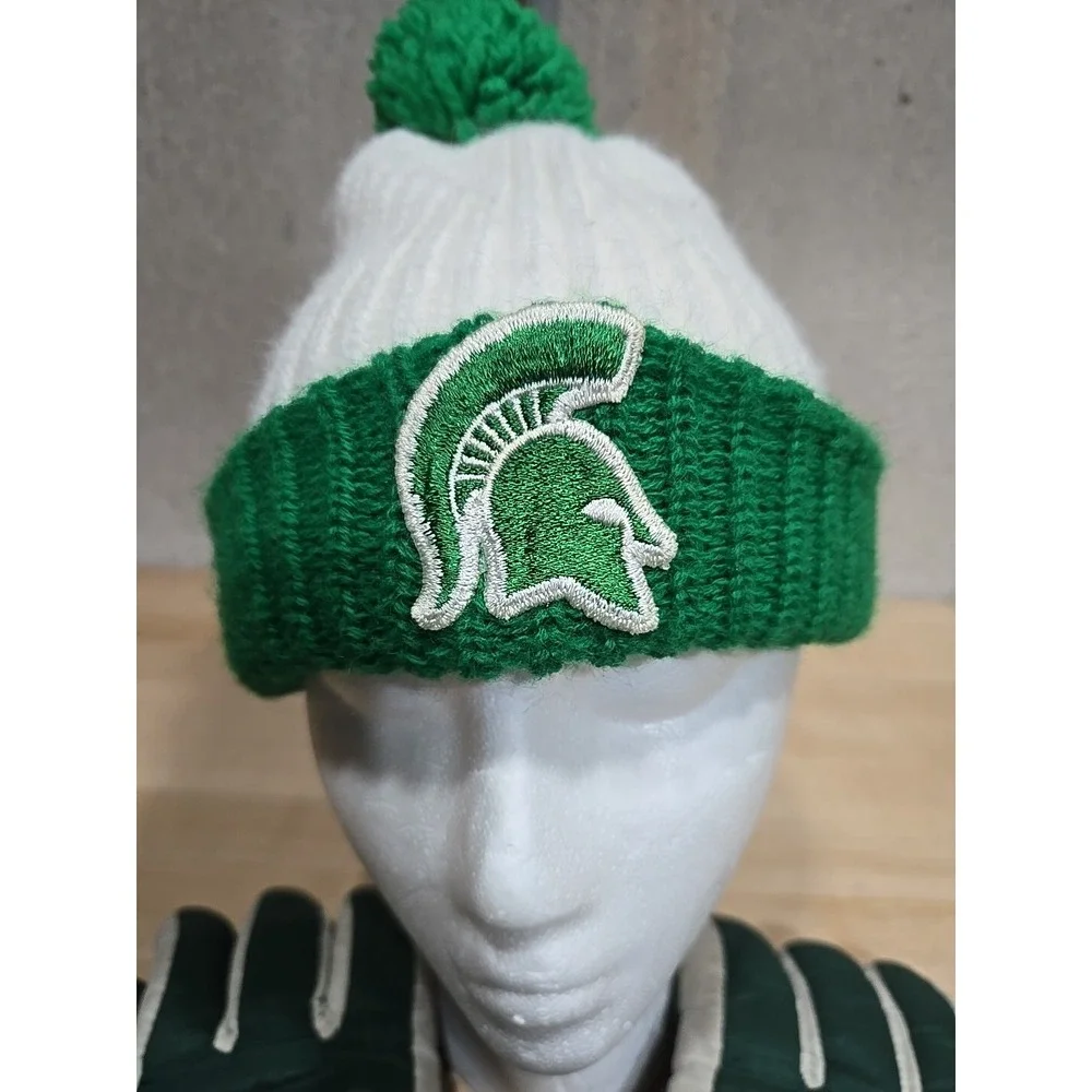 Michigan‎ State Spartans Knit Pom Cap Beanie Thinsulate Gloves